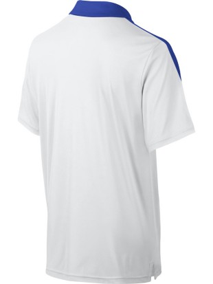 Nike fantovska majica Team Court polo bela/modra
