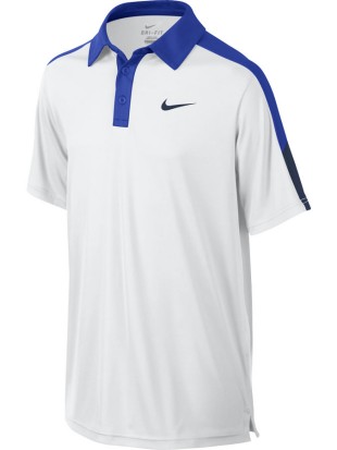 Nike fantovska majica Team Court polo bela/modra