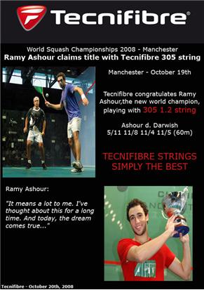 Squash struna Tecnifibre 305 - kolut 200m