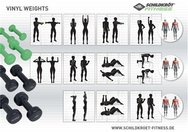Pure2improve neoprenske uteži 2 x 4 kg