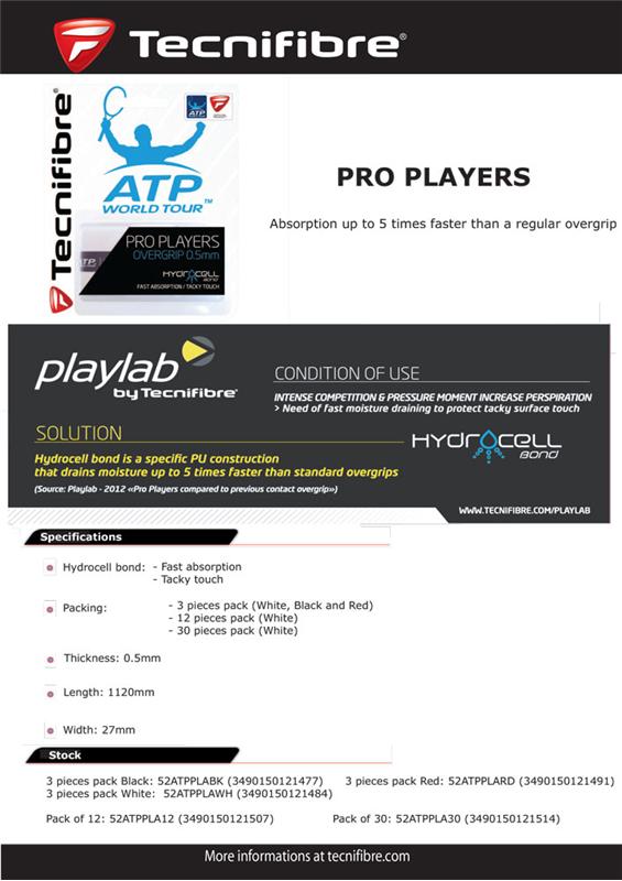 Grip Tecnifibre Pro Player's ATP - kolut 30 gripov