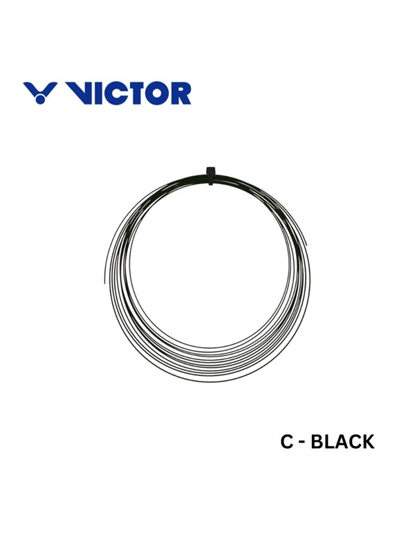 Badminton struna VICTOR VBS-66 nano Black - set 10m