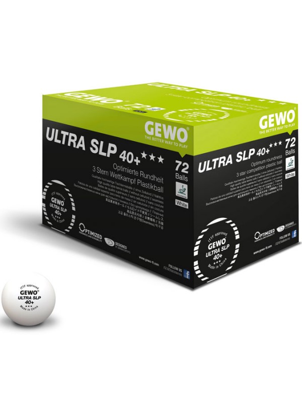 Žogice za namizni tenis GEWO Ultra SLP 40+ *** - 72 žog