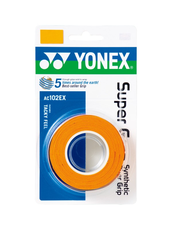 Yonex grip Super Grap 3 pack - oranžna barva