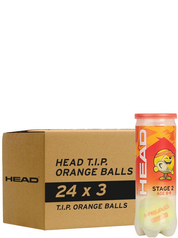 Karton 24 x Tenis Žogice HEAD Stage 2 - oranžna (72 žogic)