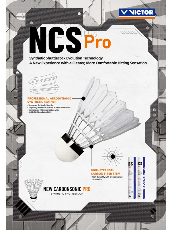 Paket 10 tub: Badminton žogice Victor Carbonsonic NCS Pro