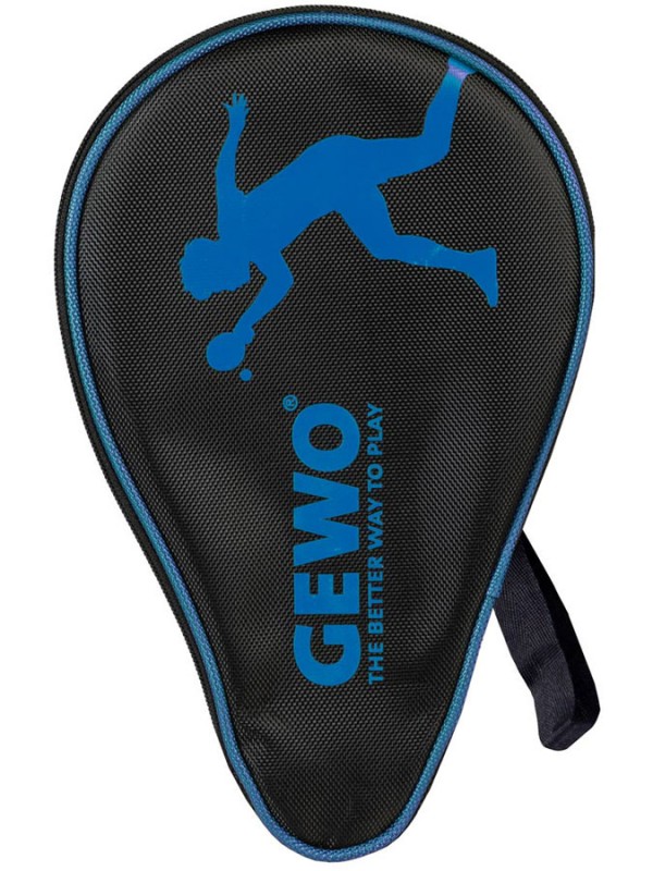 Ovitek za namizno teniški lopar GEWO Round Nova z žepkom za žogice Blue