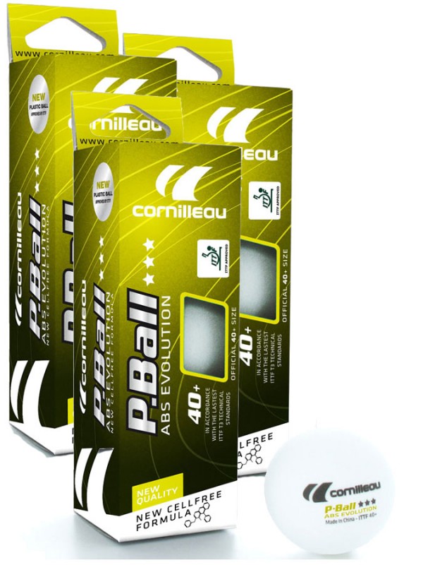 Žogice za namizni tenis Cornilleau P-Ball *** ABS Evolution ITTF - 3pack (9 žogic)