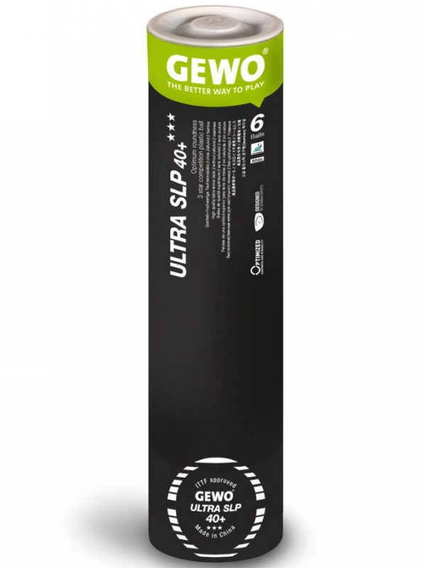 Žogice za namizni tenis GEWO Ultra SLP 40+ *** - 6 pack Tuba