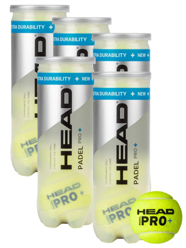 5 x Padel žoge Head Pro+