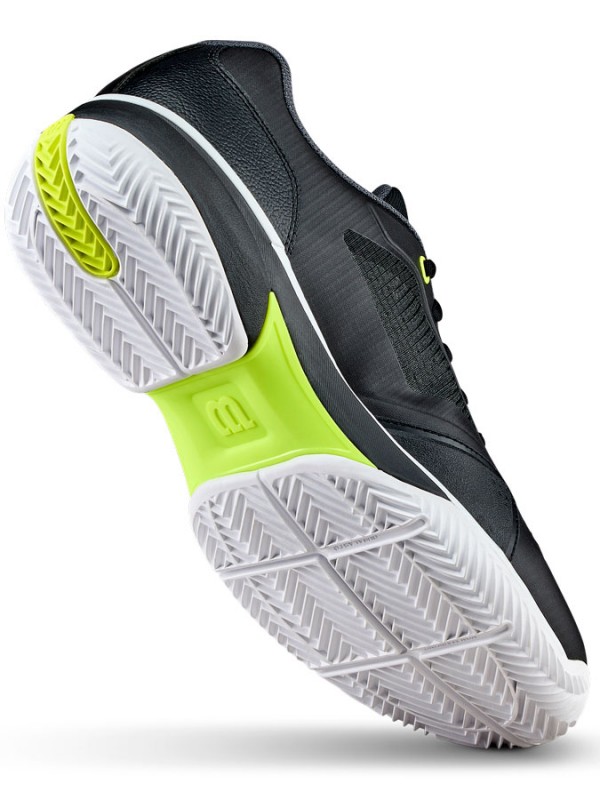 Tenis copati Wilson Rush Lite 5 Clay Black/Safety yellow