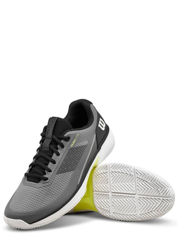 Tenis copati Wilson Rush Lite 5 Clay Titanium / Black / Safety Yellow