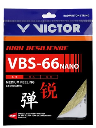 Badminton struna VICTOR VBS-66 nano Gold - set 10m