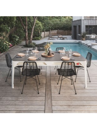 Cornilleau Hyphen biljard miza – bela z light grey podlogo