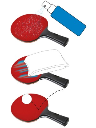 Čistilni set za čiščenje namiznoteniških loparjev - komplet