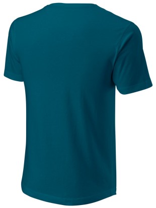 Moška majica WILSON Script Eco cotton tee Slim fit Blue