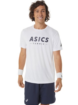Asics moška majica Court Graphic tee white