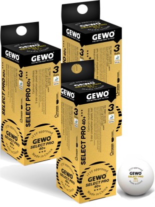 Žogice za namizni tenis GEWO Select Pro 40+ *** - 3pack (9 žogic)