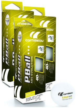 Žogice za namizni tenis Cornilleau P-Ball *** ABS Evolution ITTF - 3pack (9 žogic)