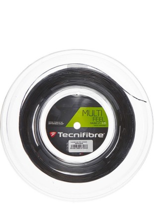 Tenis struna Tecnifibre Multi Feel - kolut 200m Črna