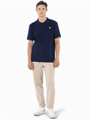 Tecnifibre majica Polo Pique Rib Collar Navy