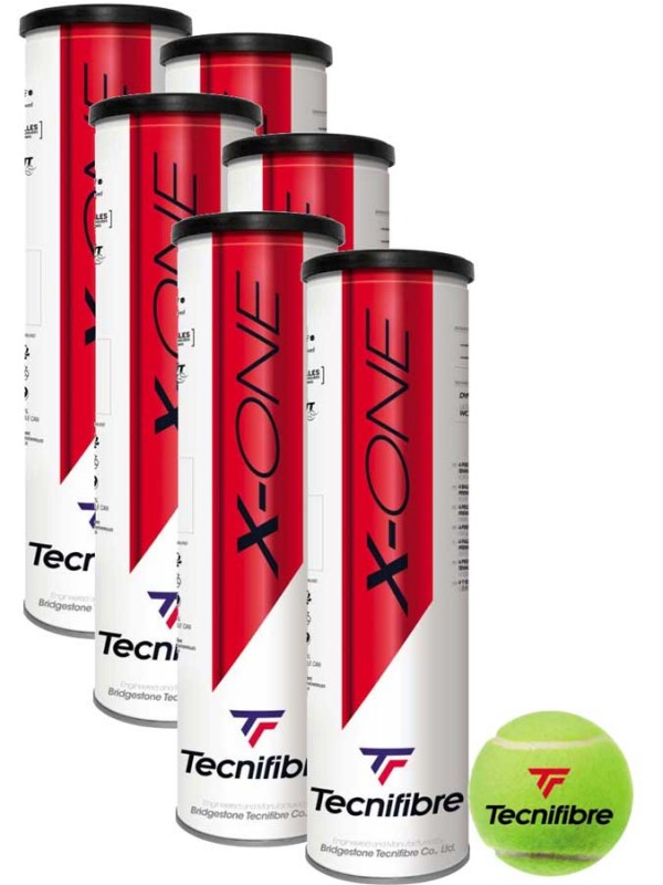 6 x Tenis žogice Tecnifibre X-One 4 (24 žogic)