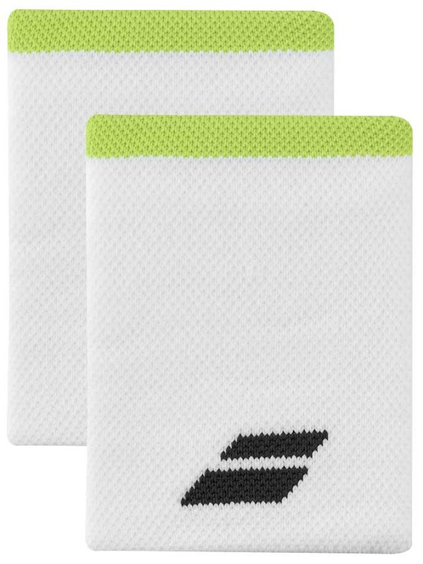 Babolat wristband logo jumbo white 2pack 