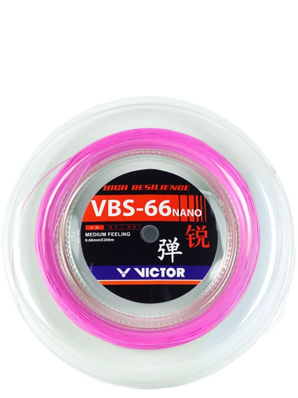 Badminton struna VICTOR VBS-66 pink - kolut 200m