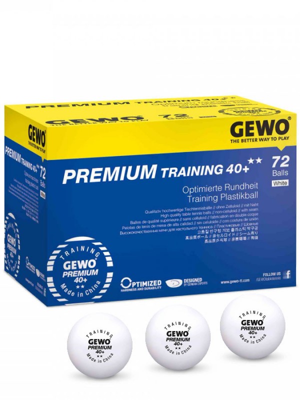 Žogice za namizni tenis GEWO Premium Training 40+**