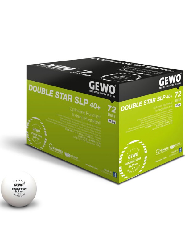 Žogice za namizni tenis trening GEWO double star SLP 40+