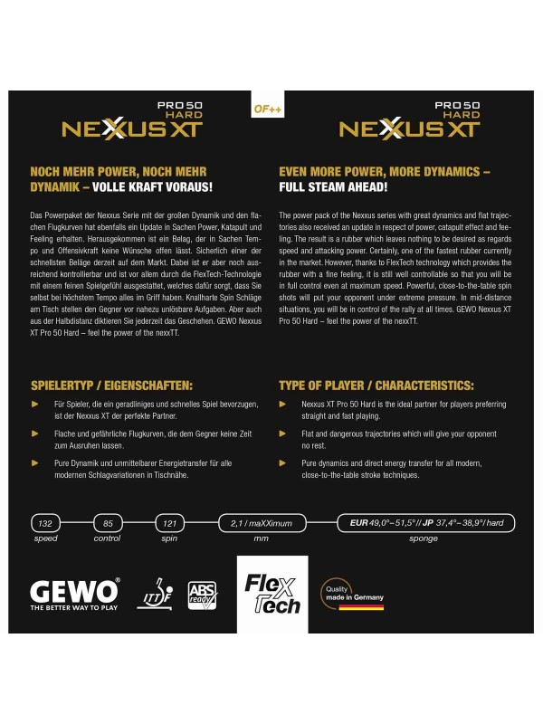 Guma GEWO Nexxus XT Pro 50 HARD