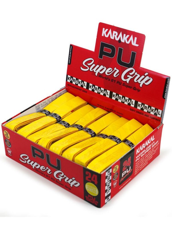 Karakal PU Super grip box - 24 kos rumena barva