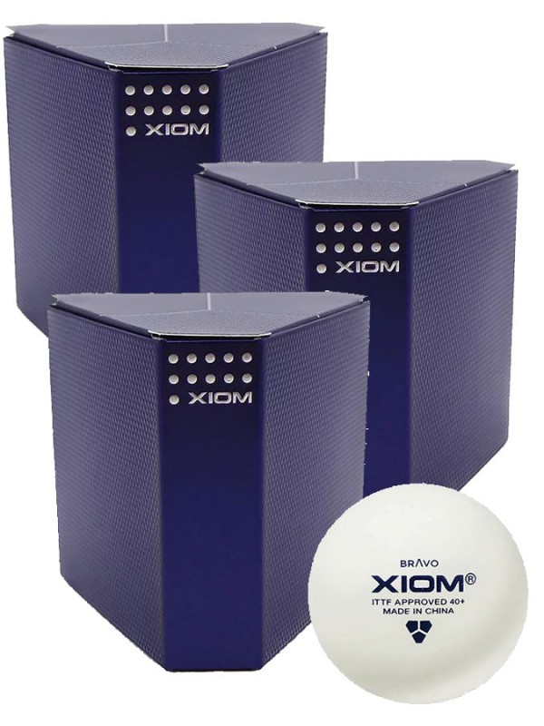 Plastične žogice Xiom Bravo *** ITTF Seamless 6 ball - 3pack (18 žogic)