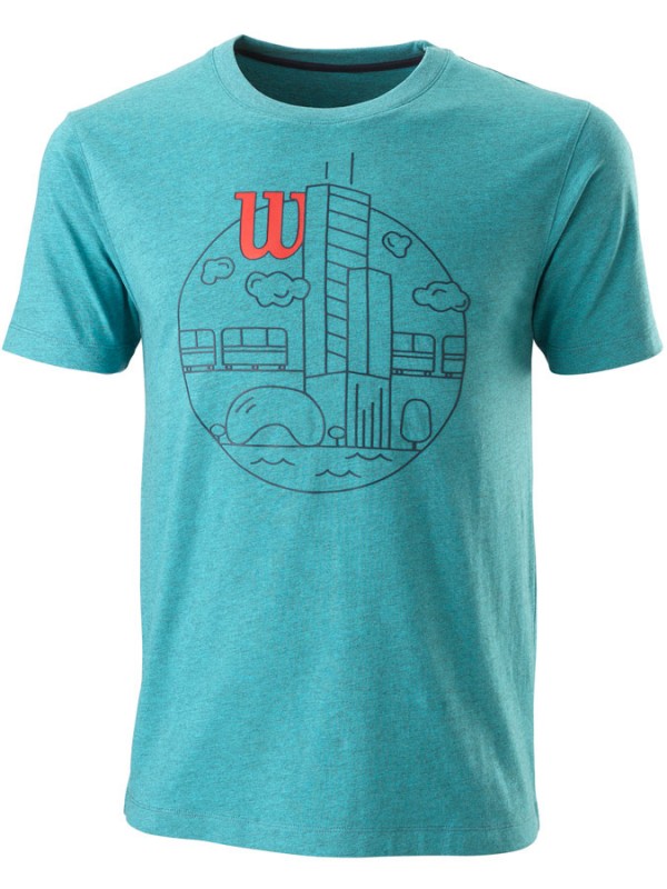 Majica Wilson Chicago Skyline cotton tee Slim fit