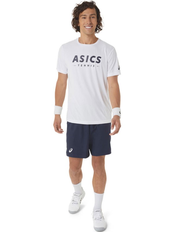 Asics moška majica Court Graphic tee white