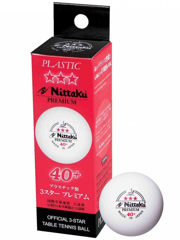 Plastične žogice Nittaku Premium 40+ *** 