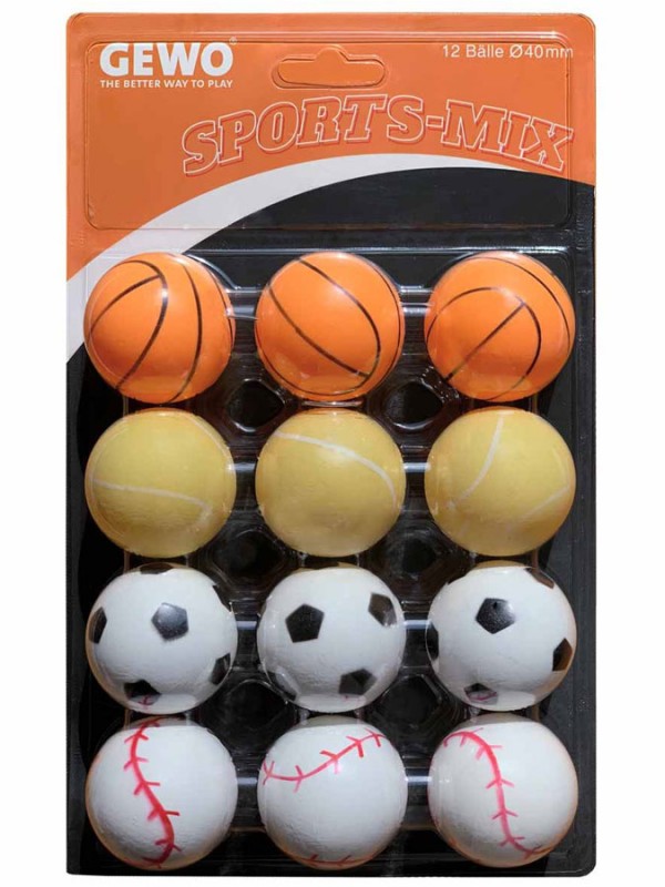 Plastične trening žogice GEWO Sports-Mix (12 žogic)