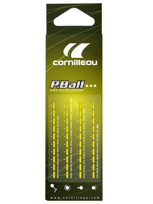 Žogice za namizni tenis Cornilleau P-Ball *** ABS Evolution ITTF - 3pack (9 žogic)