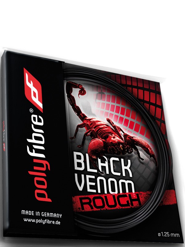 Tenis struna Polyfibre Black Venom Rough - set