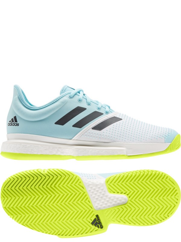 Tenis copati Adidas Solecourt Primeblue White