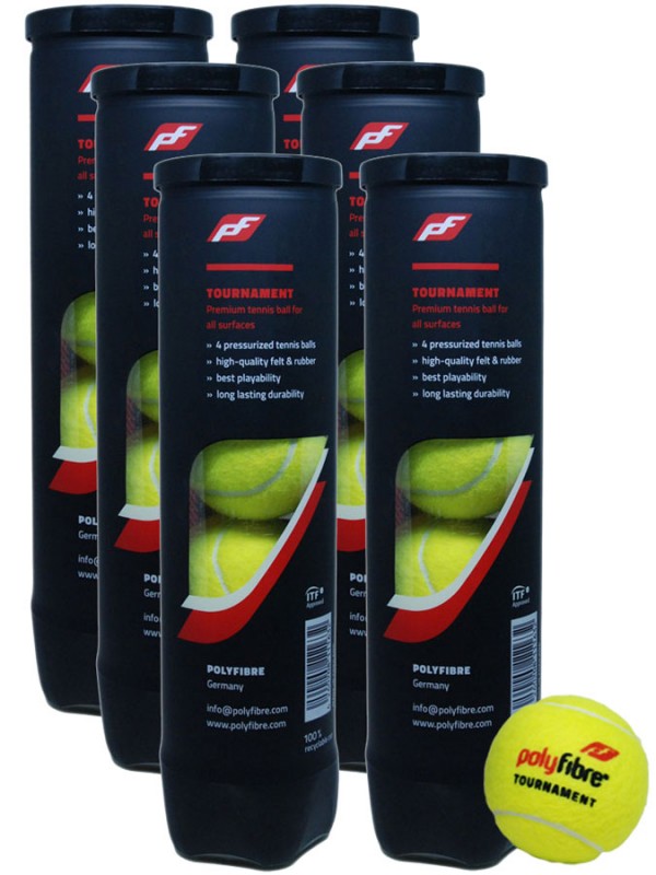 6 x Tenis žogice Polyfibre Tournament 4ball - 24 žog
