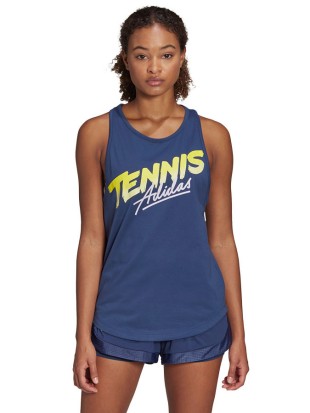 Adidas majica Script Tank Indigo