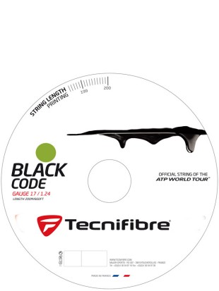 Tenis struna Tecnifibre Black Code - kolut 200m - LIME