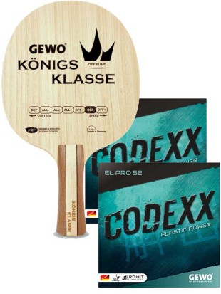 Kompletni lopar GEWO: Königsklasse FÜNF OFF in Codexx EL Pro 52