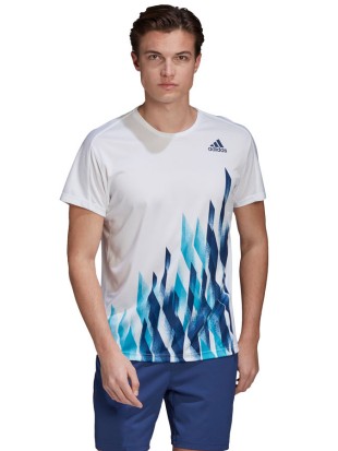 Adidas majica Graphic tee white