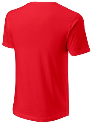 Moška majica WILSON Script Eco cotton tee Slim fit Red