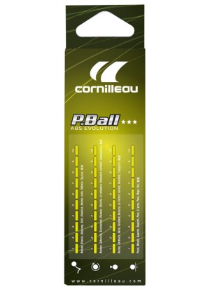 Žogice za namizni tenis Cornilleau P-Ball *** ABS Evolution ITTF - 3pack (9 žogic)