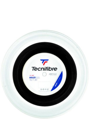 Tenis struna Tecnifibre Multi Feel - kolut 200m Črna