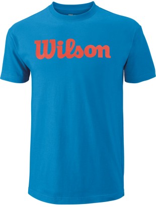 Moška majica WILSON Script cotton tee Blue