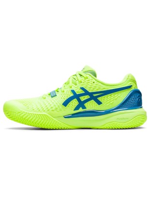 Ženski tenis copati ASICS Gel Resolution 9 Hazard Green - CLAY